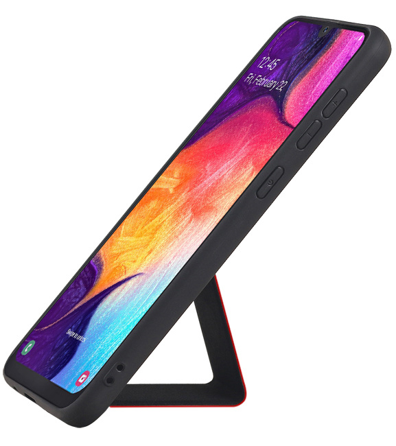 Grip Stand Back Cover rigido per Samsung Galaxy A50 Rosso