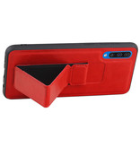 Grip Stand Hardcover Backcover pour Samsung Galaxy A50 Rouge