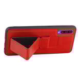 Grip Stand Hardcover Backcover pour Samsung Galaxy A50 Rouge