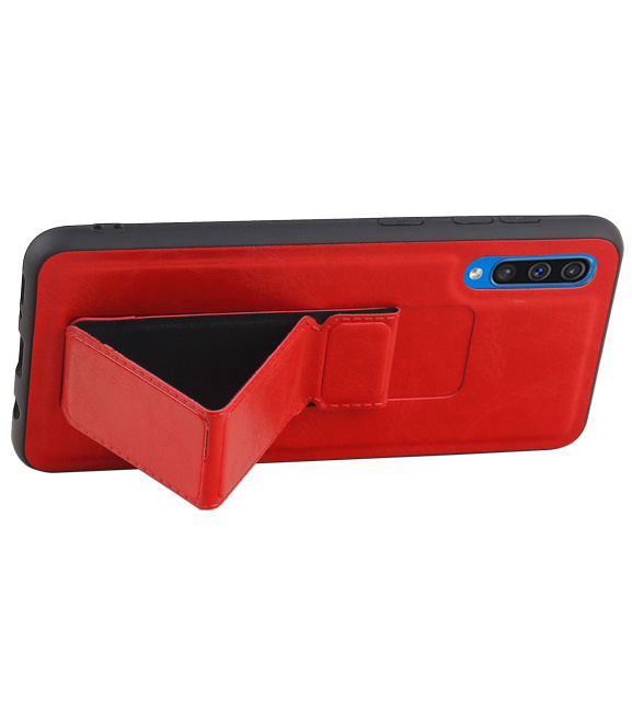 Grip Stand Hardcase Backcover voor Samsung Galaxy A50 Rood