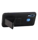 Grip Stand Hardcase Backcover for Samsung Galaxy A40 Black