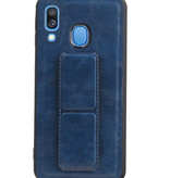 Grip Stand Hardcase Backcover for Samsung Galaxy A40 Blue