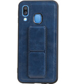 Grip Stand Hardcase Backcover for Samsung Galaxy A40 Blue