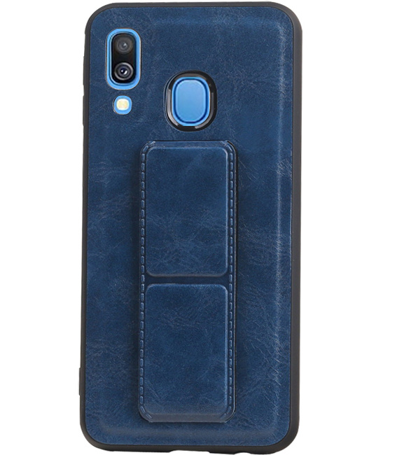 Grip Stand Hardcase Backcover for Samsung Galaxy A40 Blue