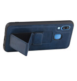Grip Stand Hardcase Backcover for Samsung Galaxy A40 Blue