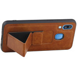 Grip Stand Backcover rigido per Samsung Galaxy A40 Brown