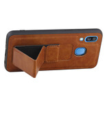 Grip Stand Hardcover Backcover pour Samsung Galaxy A40 Brown
