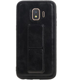 Grip Stand Hardcase Backcover für Samsung Galaxy J2 Core Schwarz