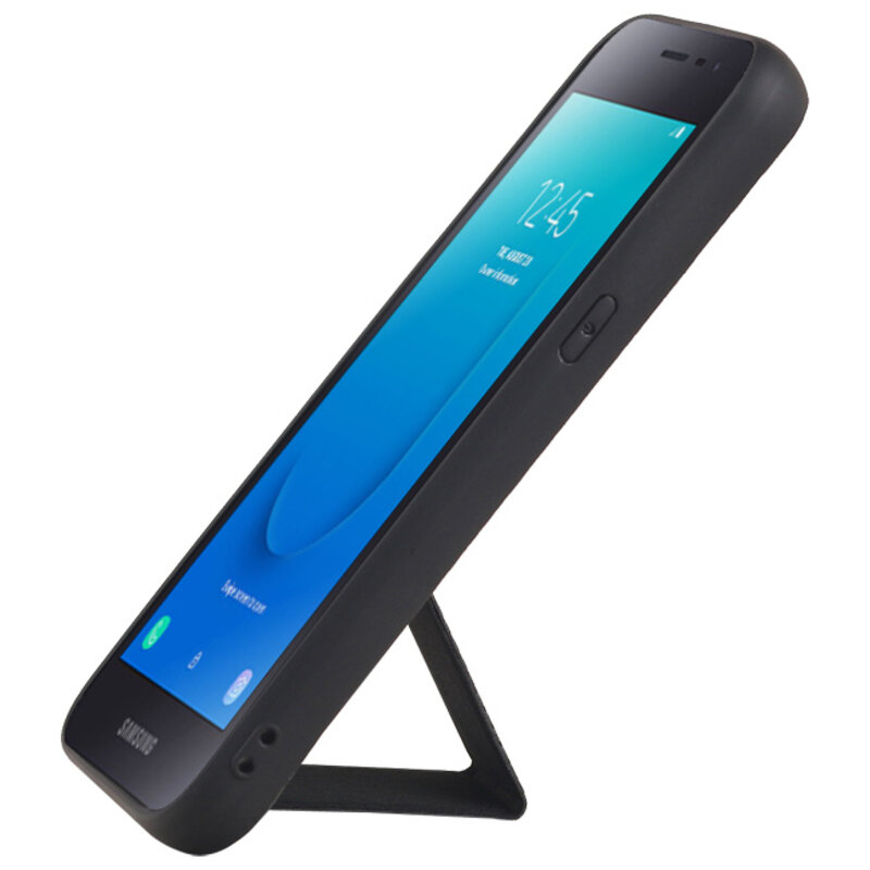 Grip Stand Hardcase Bagcover til Samsung Galaxy J2 Core Black