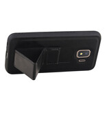 Grip Stand Hardcase Backcover für Samsung Galaxy J2 Core Schwarz