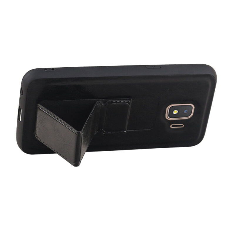 Grip Stand Hardcase Bagcover til Samsung Galaxy J2 Core Black