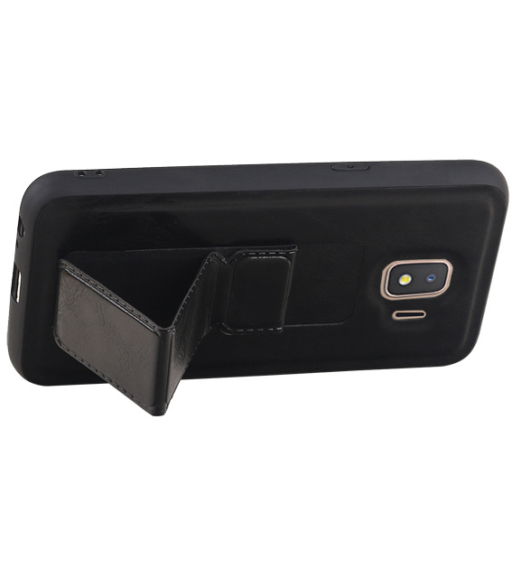 Grip Stand Hardcase Bagcover til Samsung Galaxy J2 Core Black