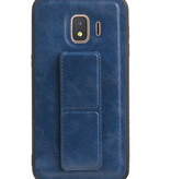 Grip Stand Hardcase Backcover voor Samsung Galaxy J2 Core Blauw