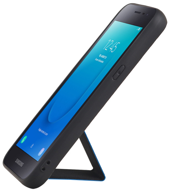 Grip Stand Hardcase Backcover für Samsung Galaxy J2 Core Blue