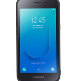 Grip Stand Hardcover Backcover pour Samsung Galaxy J2 Core Bleu