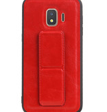 Grip Stand Hardcover Backcover pour Samsung Galaxy J2 Core Rouge