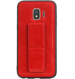 Grip Stand Hardcover Backcover pour Samsung Galaxy J2 Core Rouge