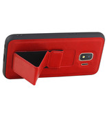 Grip Stand Hardcase Bagcover til Samsung Galaxy J2 Core Red