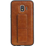 Grip Stand Back Cover rigido per Samsung Galaxy J2 Core Brown