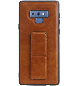 Funda rígida con soporte de agarre para Samsung Galaxy Note 9 Marrón