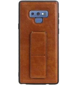 Grip Stand Hardcase Backcover voor Samsung Galaxy Note 9 Bruin