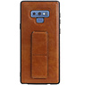 Grip Stand Hardcase Backcover for Samsung Galaxy Note 9 Brown