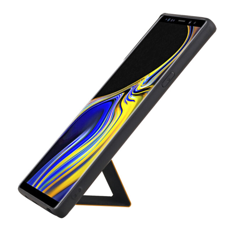 Funda rígida con soporte de agarre para Samsung Galaxy Note 9 Marrón