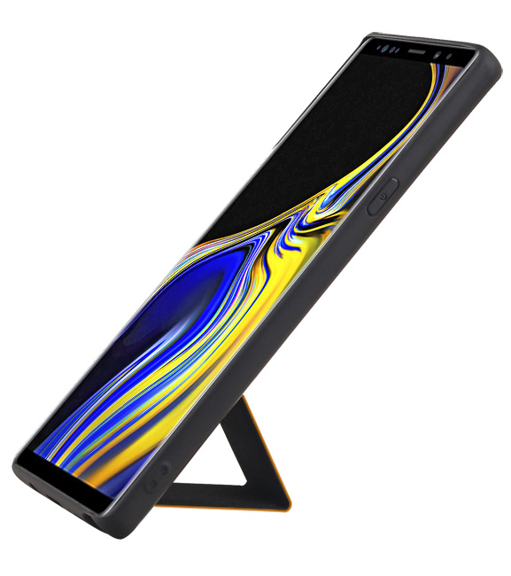 Grip Stand Hardcase Backcover voor Samsung Galaxy Note 9 Bruin