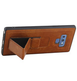 Funda rígida con soporte de agarre para Samsung Galaxy Note 9 Marrón