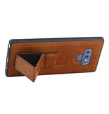 Funda rígida con soporte de agarre para Samsung Galaxy Note 9 Marrón