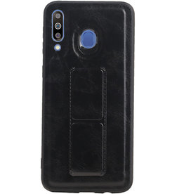 Grip Stand Hardcase Backcover voor Samsung Galaxy M30 Zwart