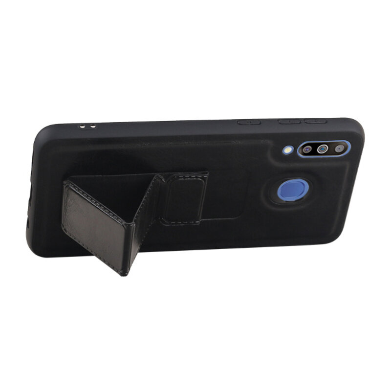 Grip Stand Hardcase Backcover for Samsung Galaxy M30 Black