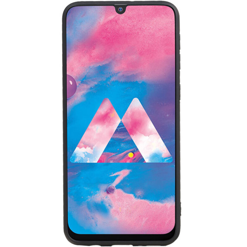 Grip Stand Hardcase Backcover for Samsung Galaxy M30 Black