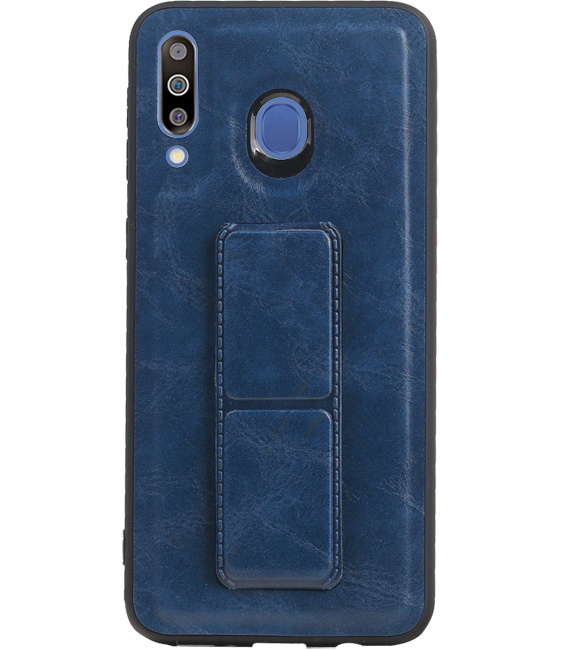 Grip Stand Hardcase Backcover voor Samsung Galaxy M30 Blauw