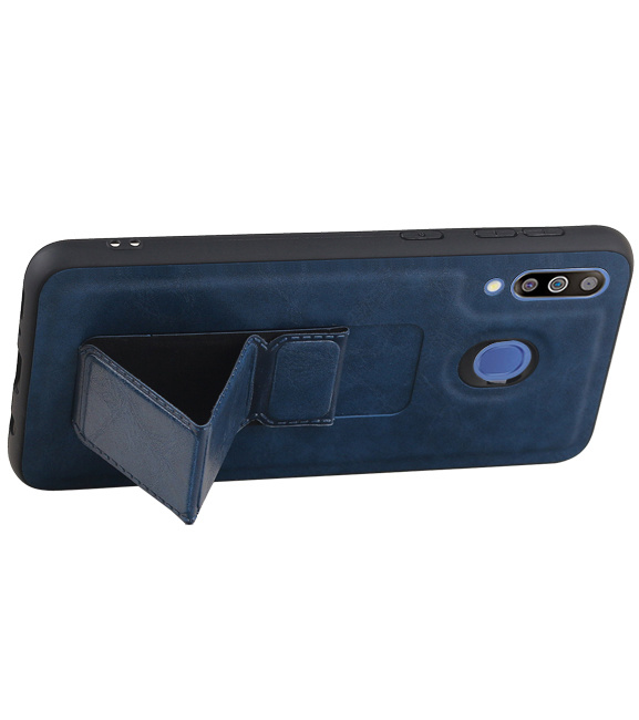 Grip Stand Backcover rigida per Samsung Galaxy M30 Blue