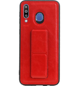 Grip Stand Hardcover Backcover pour Samsung Galaxy M30 Rouge