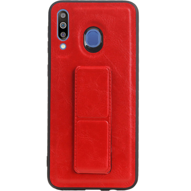 Grip Stand Hardcase Backcover for Samsung Galaxy M30 Red