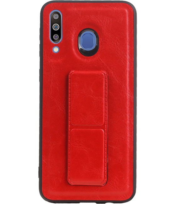 Grip Stand Hardcase Backcover for Samsung Galaxy M30 Red