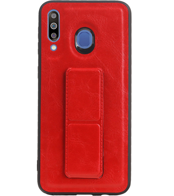 Grip Stand Hardcover Backcover pour Samsung Galaxy M30 Rouge