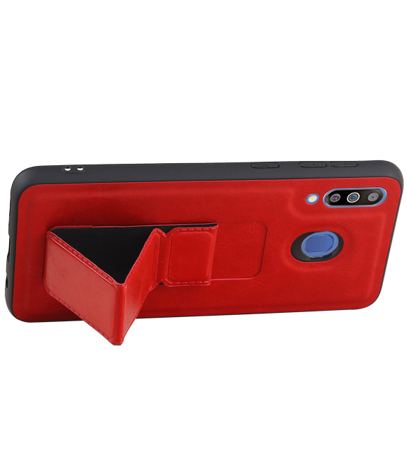 Grip Stand Back Cover rigido per Samsung Galaxy M30 Red