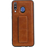 Grip Stand Hardcover Backcover pour Samsung Galaxy M30 Brown