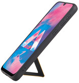 Grip Stand Hardcase Backcover voor Samsung Galaxy M30 Bruin
