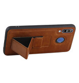 Grip Stand Hardcover Backcover pour Samsung Galaxy M30 Brown