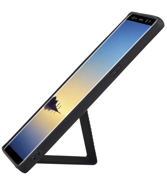 Grip Stand Hardcase Backcover voor Samsung Galaxy Note 8 Zwart