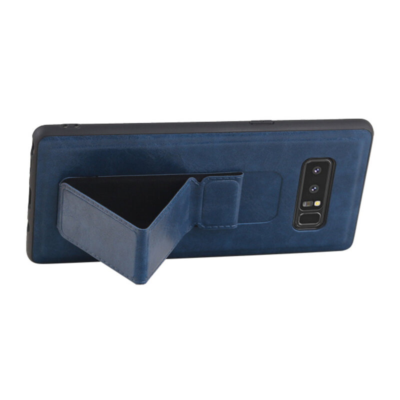 Grip Stand Hardcase Backcover voor Samsung Galaxy Note 8 Blauw