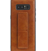 Grip Stand Hardcase Backcover for Samsung Galaxy Note 8 Brown