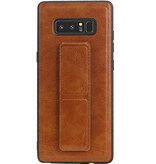 Grip Stand Hardcase Backcover for Samsung Galaxy Note 8 Brown