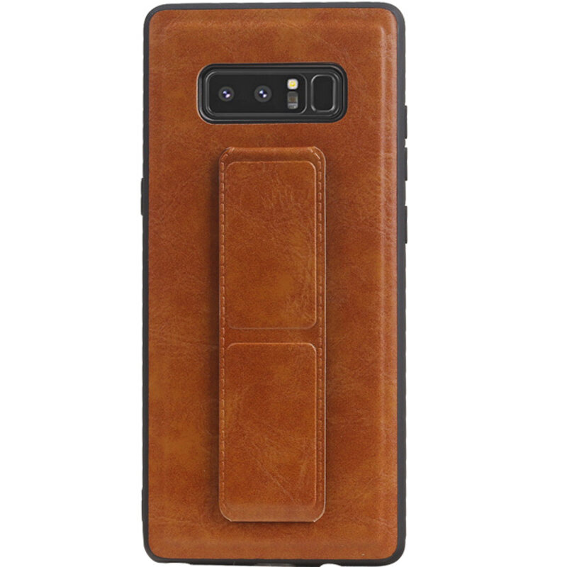Grip Stand Hardcase Backcover for Samsung Galaxy Note 8 Brown