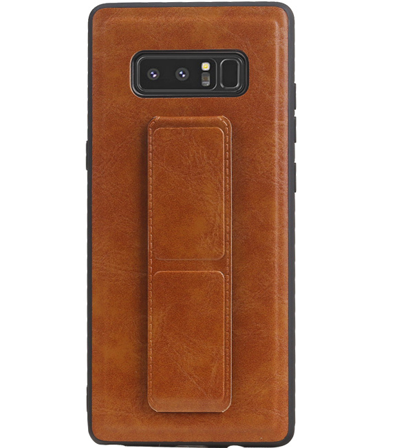 Grip Stand Hardcover Backcover pour Samsung Galaxy Note 8 Brown
