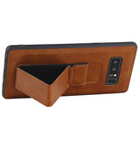 Grip Stand Hardcase Backcover voor Samsung Galaxy Note 8 Bruin